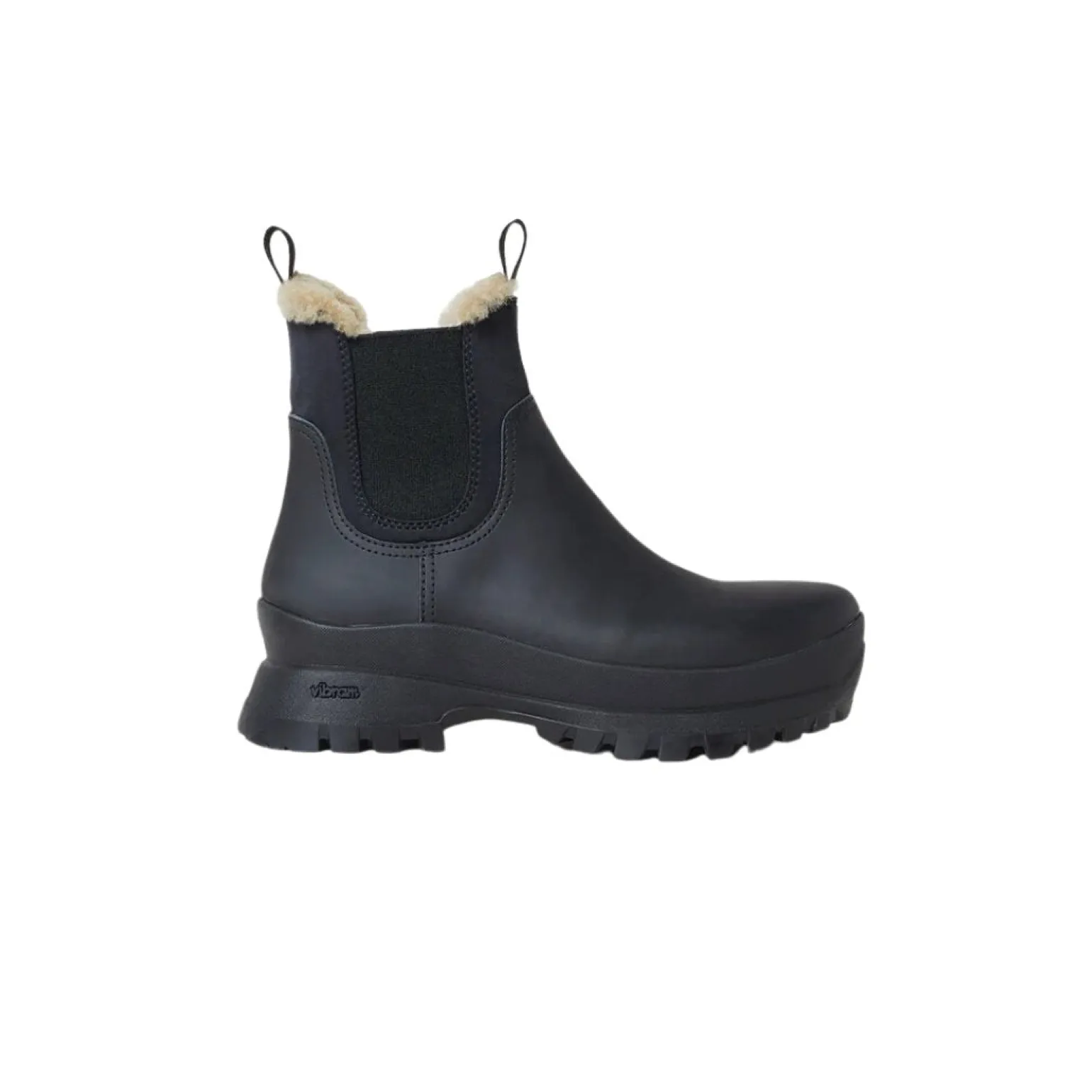 Tara Black Shearling Lined Boots
