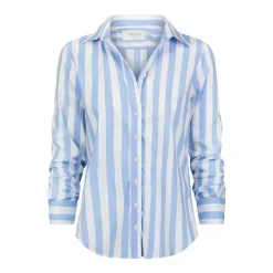 The Boyfriend Shirt Wide Sky Blue/White Stripe