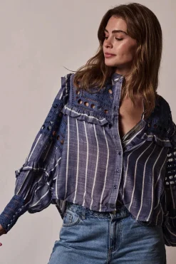 The Danielle Shirt Chambray Stripe
