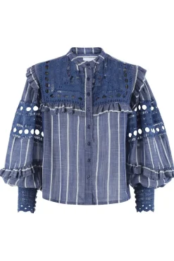 The Danielle Shirt Chambray Stripe