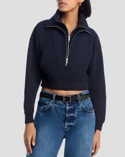 The Double Zip Sweatshirt Dark Navy