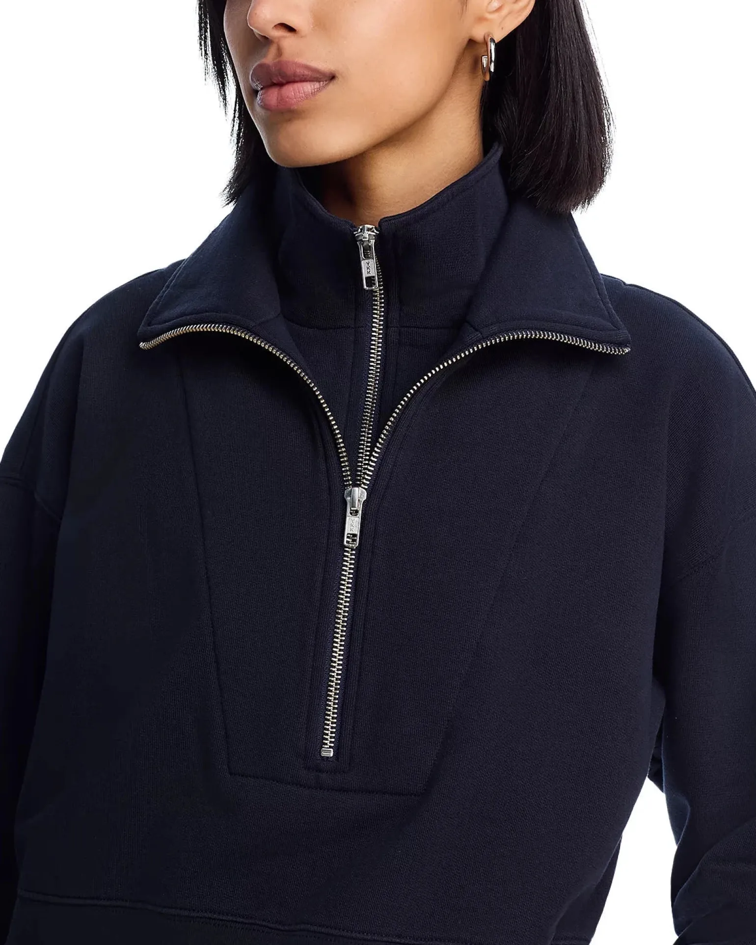 The Double Zip Sweatshirt Dark Navy