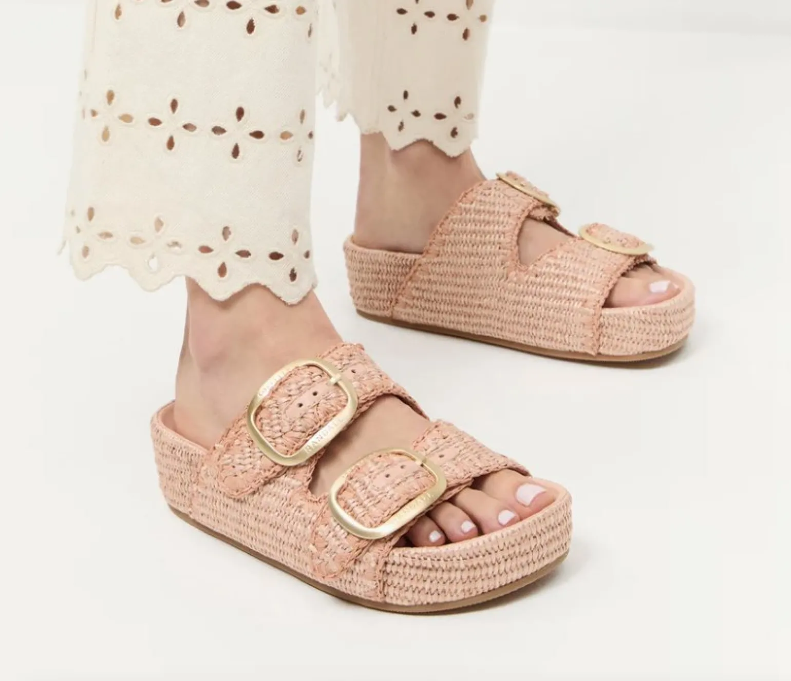 Theo Two Band Sandal Blush