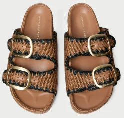 Theo Two Band Sandal Brown/Black