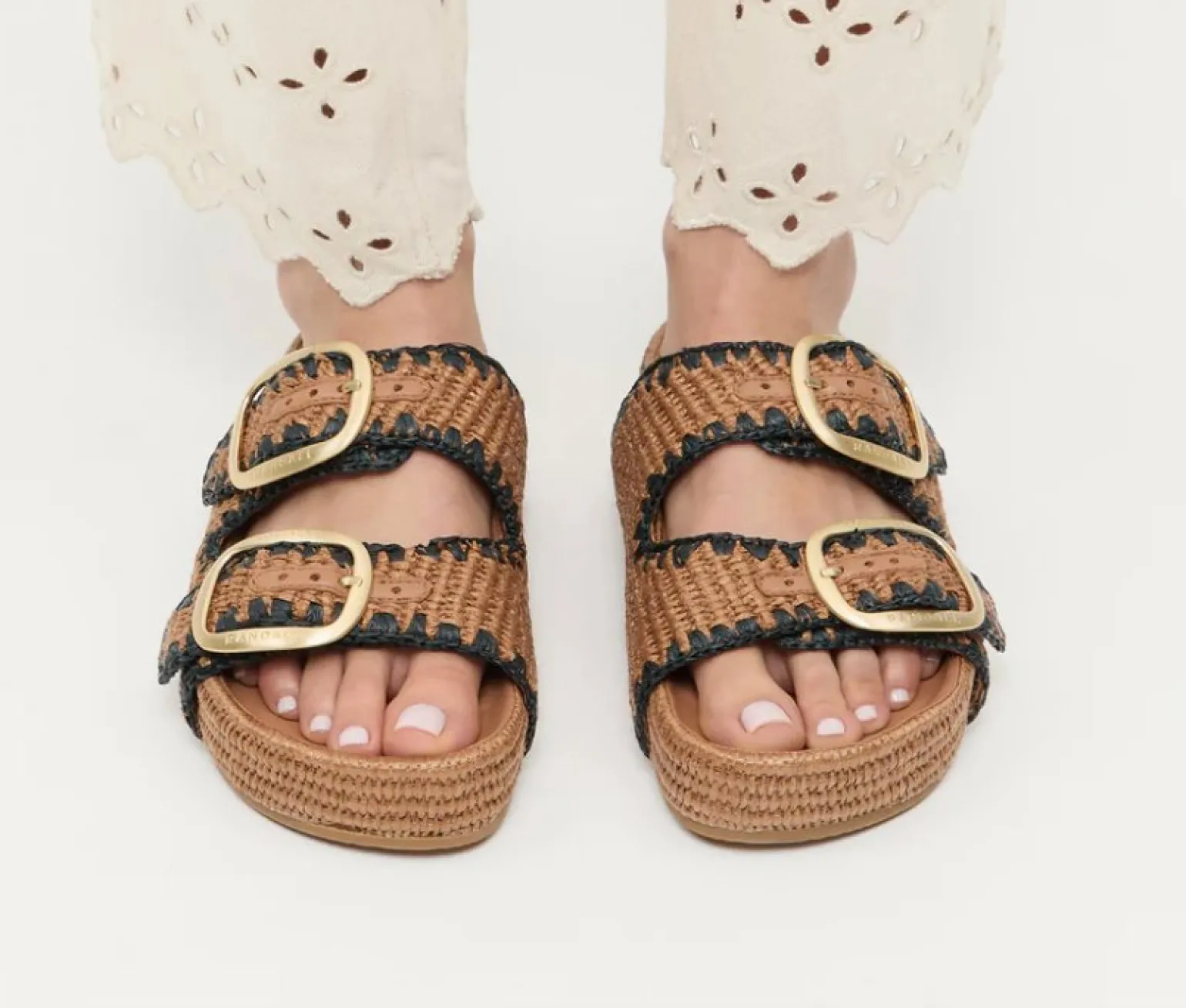 Theo Two Band Sandal Brown/Black