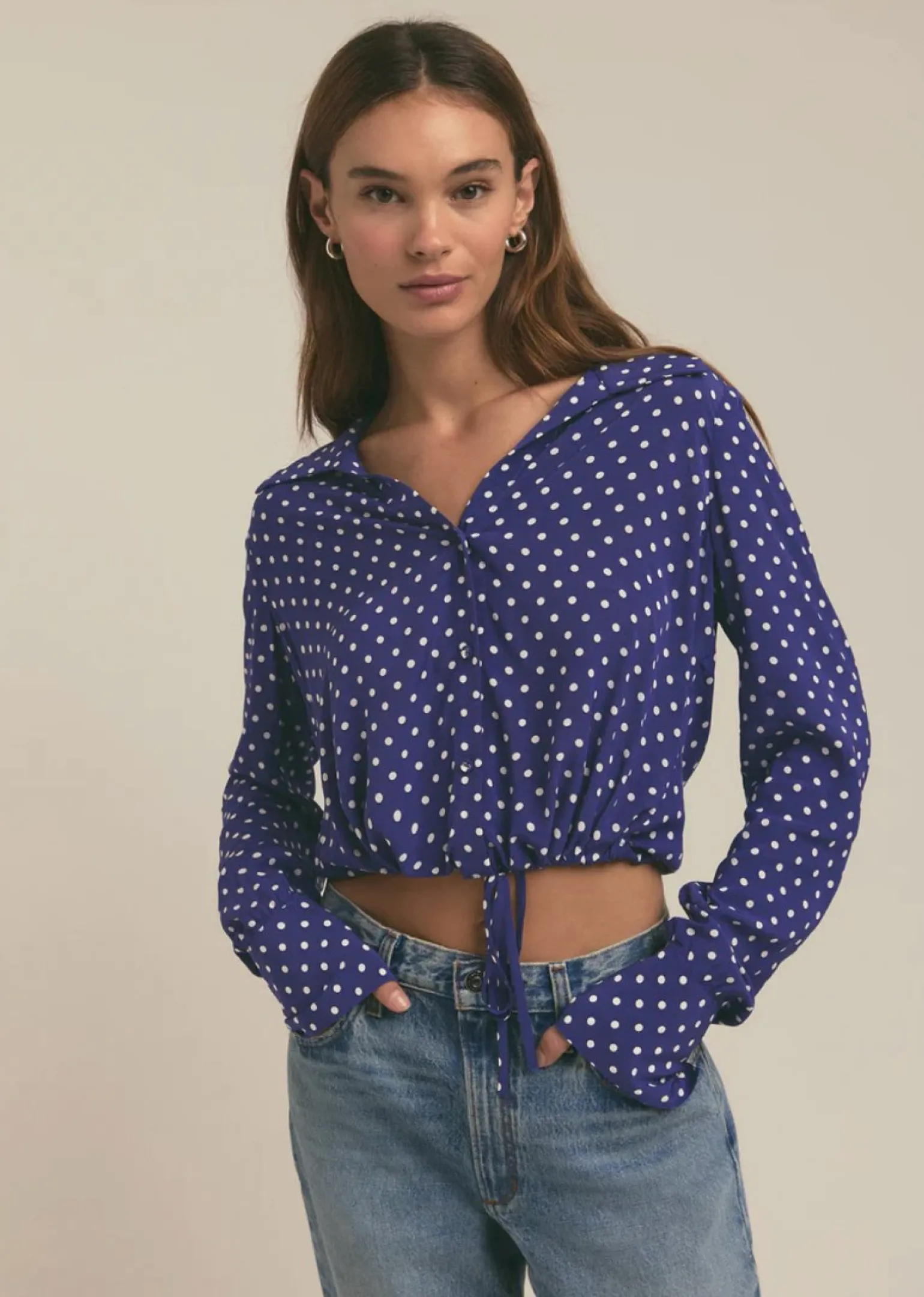 The Parker Top Venetian Ditsy Dot