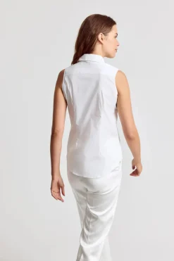 The Sleeveless Shirt White