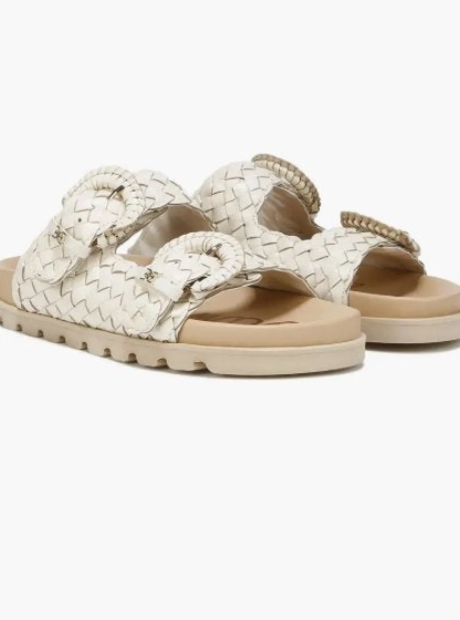 Tiffanie Slide Footbed Sandal Modern Ivory Leather