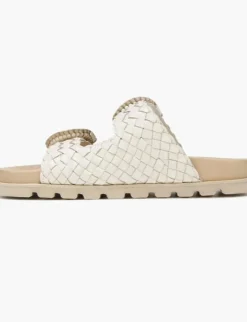 Tiffanie Slide Footbed Sandal Modern Ivory Leather