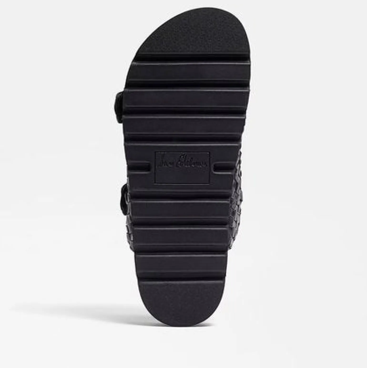 Tiffanie Slide Footbed Sandal Black Woven Leather