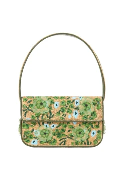 Tommy Beaded Bag Moss Floral Tapestry