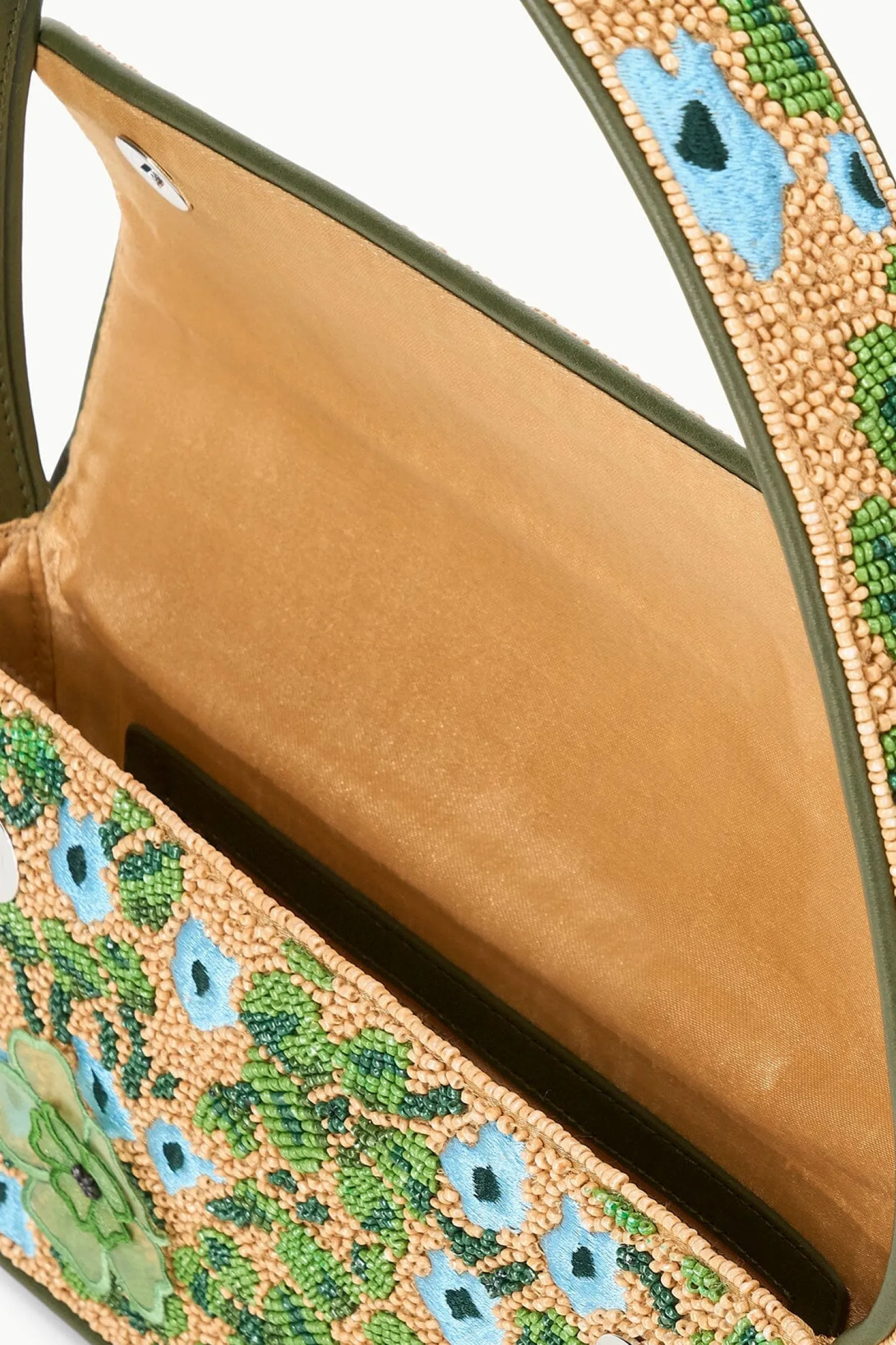 Tommy Beaded Bag Moss Floral Tapestry