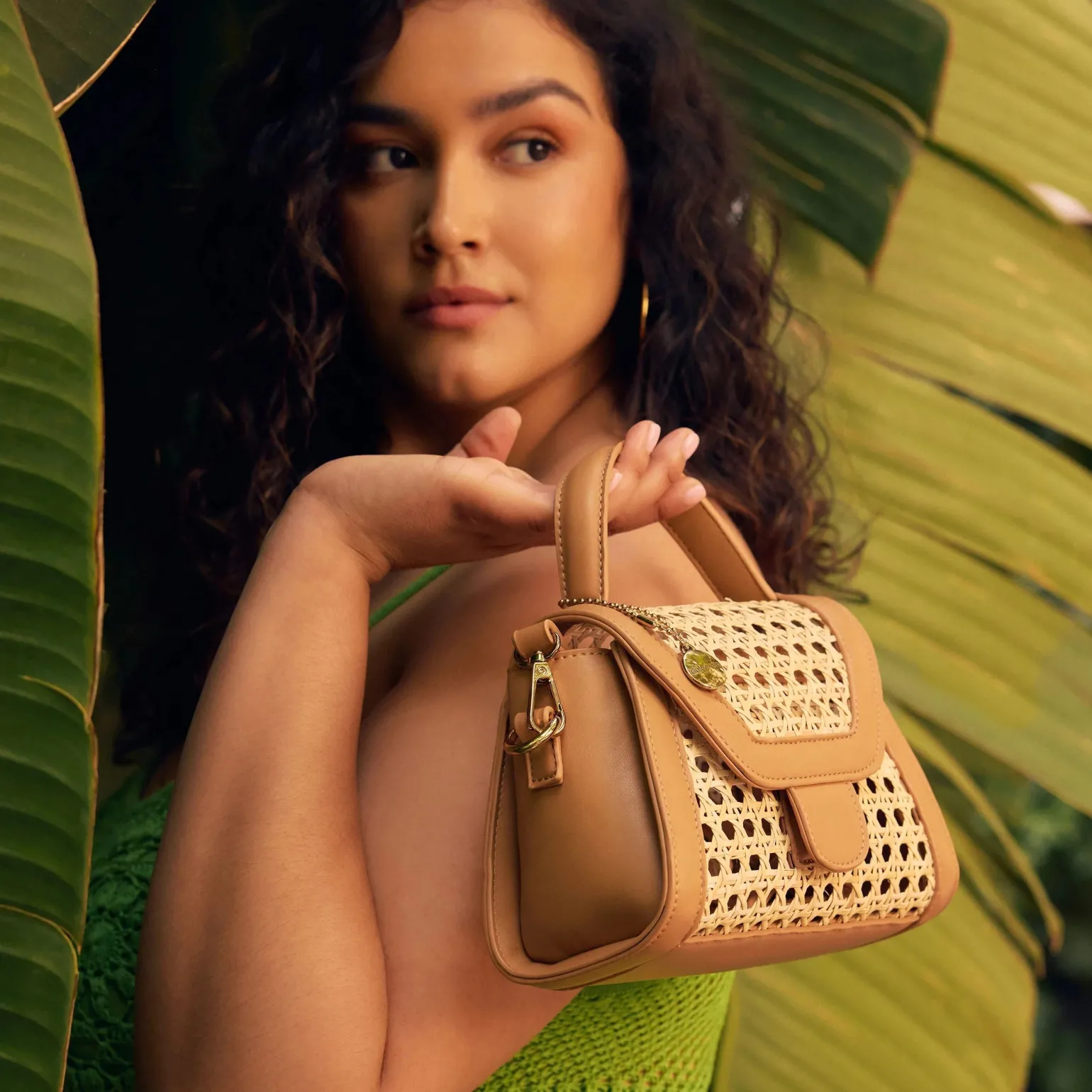Tropez Crossbody Camel Natural Cane