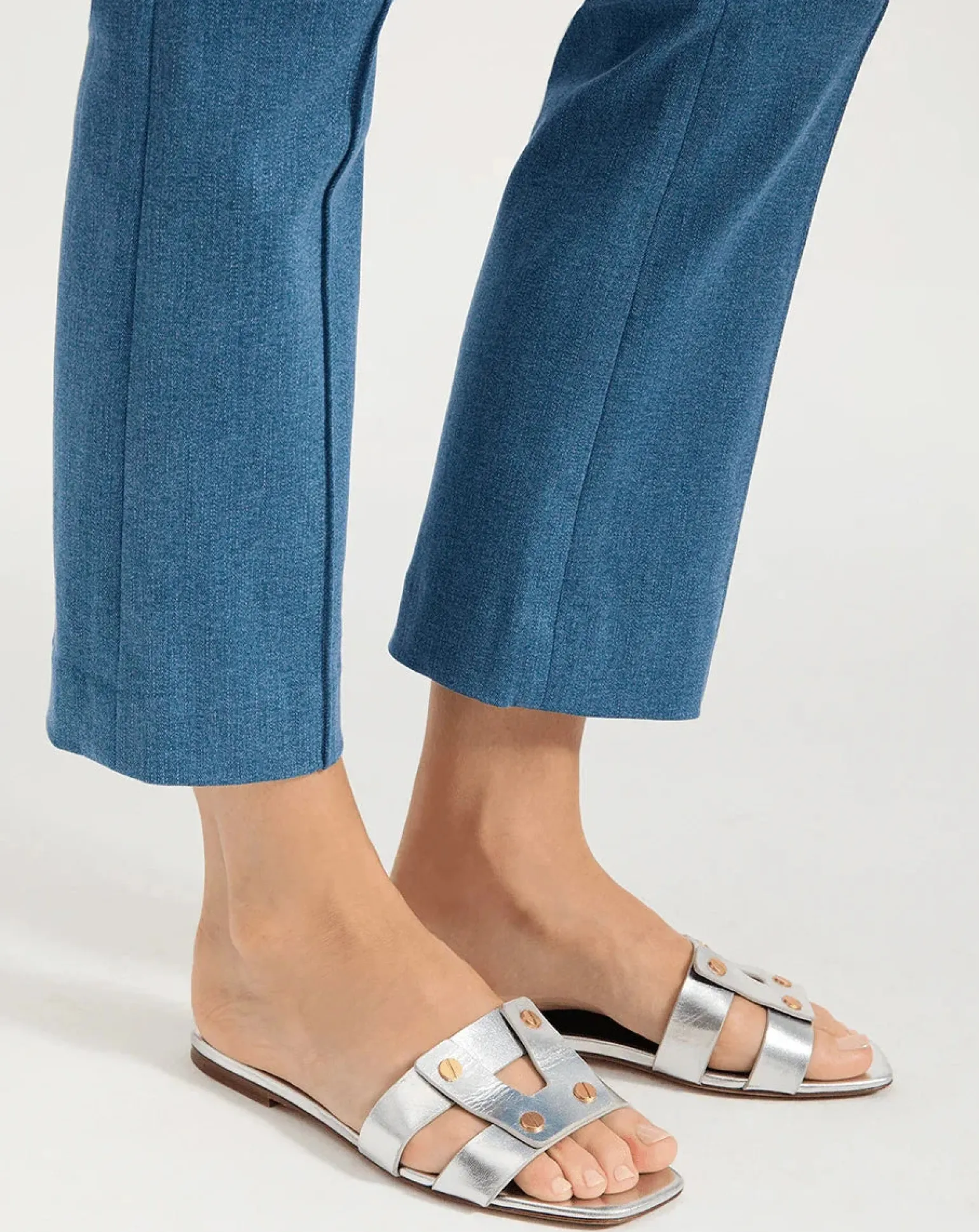 Via Slide Sandal Silver