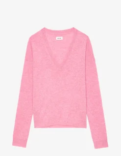 Vivi Patch Cashmere Sweater Phlox