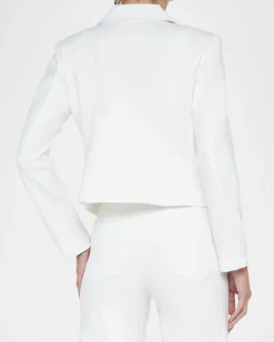 Wayne Crop Double Breasted Jacket Ivory