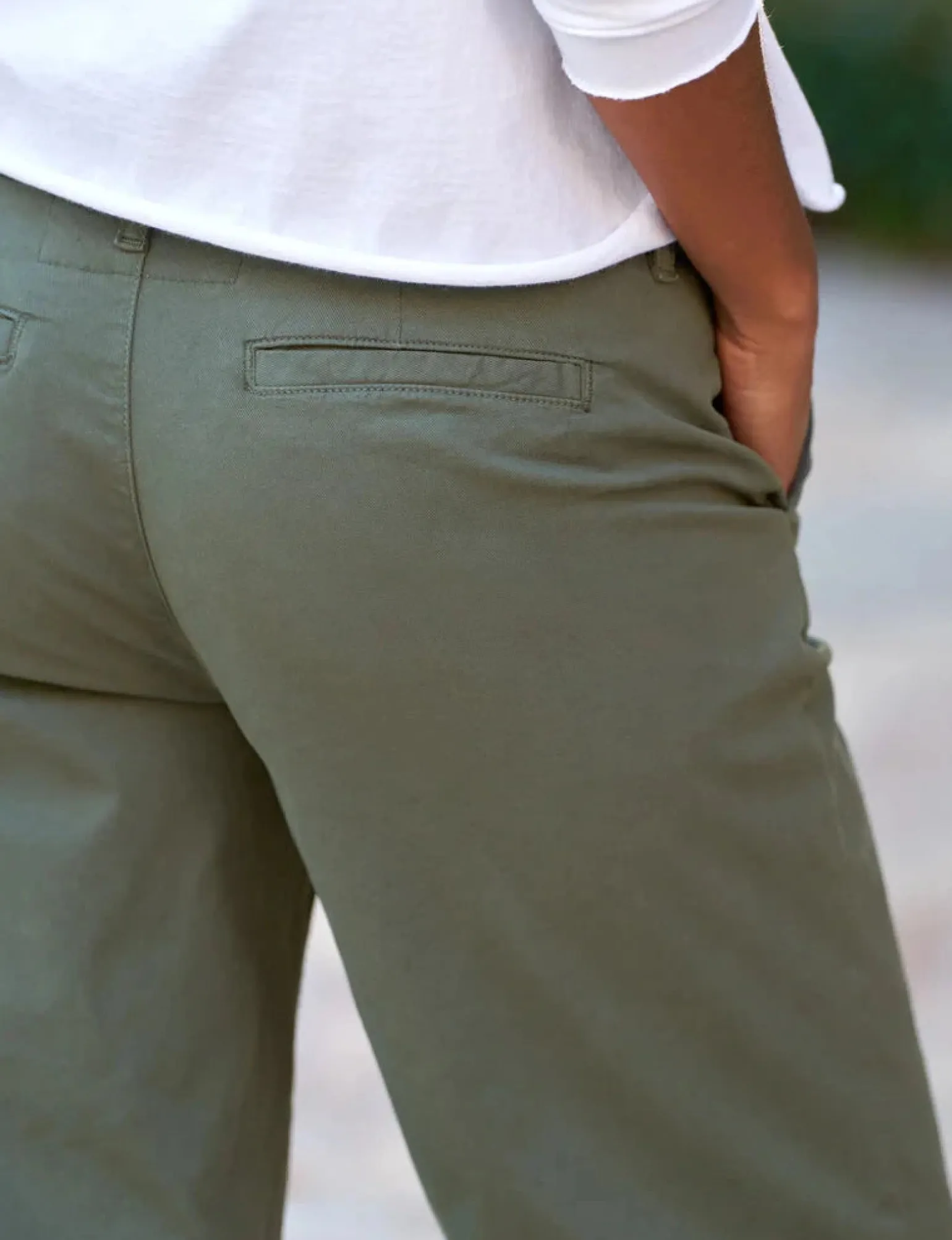 Westport Italian Wide Leg Chino Army