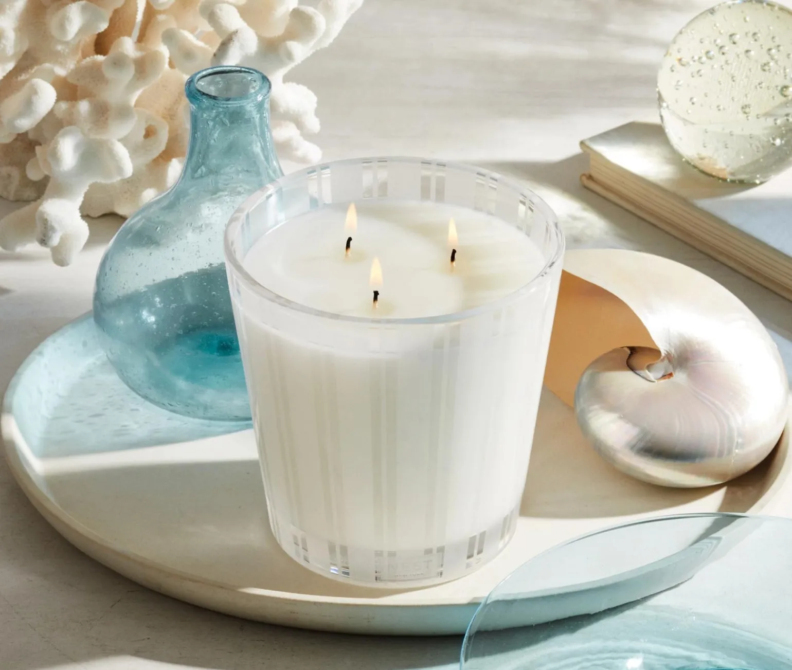 3-Wick Candle 21oz Ocean Mist & Sea Salt